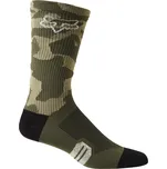 Pánské cyklistické ponožky Fox 8" Ranger Sock Green Camo - L/XL