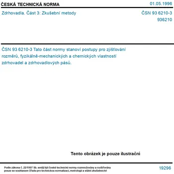 ČSN 93 6210-3 - Zdrhovadla. Část 3: Zkušební metody - Tisk