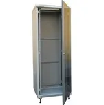 XtendLan 19" rozvaděč 42U, 600x800, skleněné dveře, kouřové sklo, plná záda, perforovaný horní a spodní kryt, rozebírate - ECO-42U-68-GRAY-S