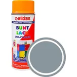 Německá syntetická vrchní barva ve spreji pololesk Wilckens Spraylack Seidenglanz Buntlack 400 ml Barva: Stříbrná šedá