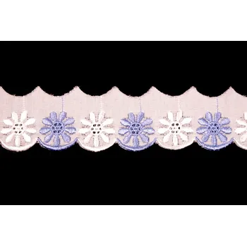 Krajka Madeira 950 šíře 4cm modrá (9m/bal.)