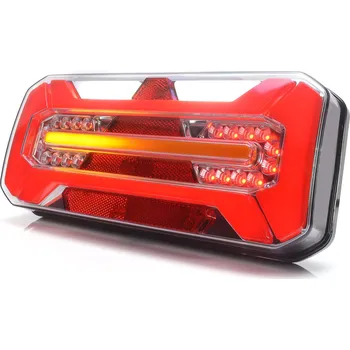 Přívěs k motorovému vozidlu Svítilna WAS W184DD sdružená LED 12-24V, P, BL/BR/KO/ ML/CO, baj7, dyn. blinkr IP66/68