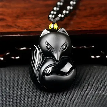 Náhrdelník Amulet BYSTROST a TVOŘIVOST z obsidiánu MN6007