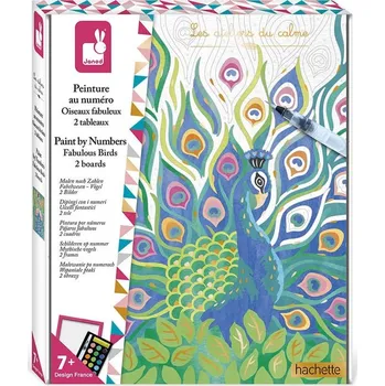 Janod Atelier Sada maxi malování s čísly Ptáci J07986