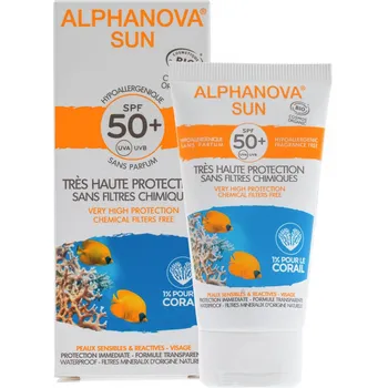 Přípravek na opalování Alphanova Sun BIO Opalovací krém na obličej SPF50+ 50 g