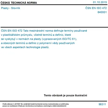 ČSN EN ISO 472 - Plasty - Slovník - Tisk