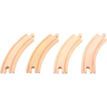 Vláček a vláčkodráha Bigjigs Rail Dlouhé kruhové koleje 17 cm 4 ks