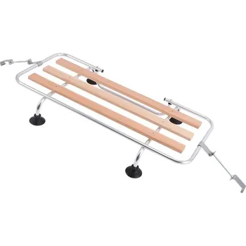 Střešní box Nerezový nosič zavazadel Veronique se 3 dřevěnými lamelami a přísavkami