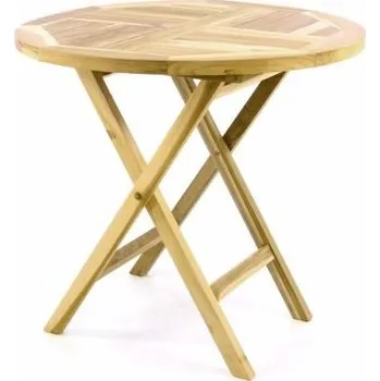 Zahradní stůl DIVERO zahradní stůl z teakového dřeva - 80 cm