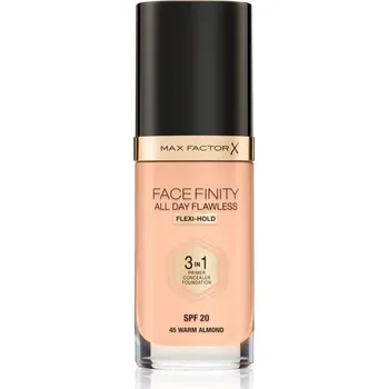 Max Factor Facefinity All Day Flawless 3in1 dlouhotrvající make-up SPF20 30 ml, 45 Warm Almond