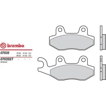 Brzda pro motocykl Přední brzdové destičky Brembo Kymco 50 NEW SENTO 2011 - směs OEM