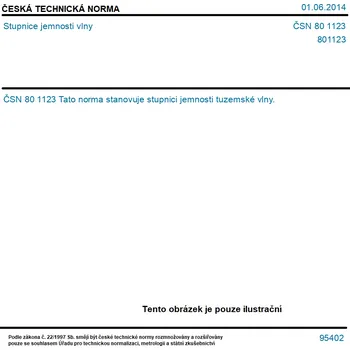 ČSN 80 1123 - Stupnice jemnosti vlny - Tisk