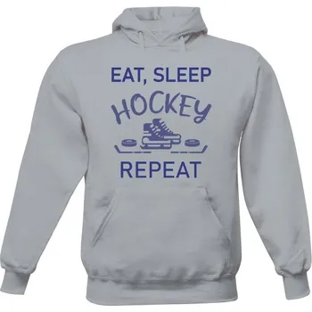 Pánská mikina Pánská mikina s kapucí s potiskem Eat, sleep, hockey pánské