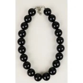 Náušnice UNI Korále z voskovaných perel černé