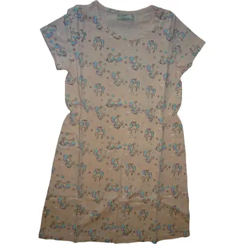 Dívčí šaty Dívčí jednoduché růžové letní šaty s jednorožcem 164