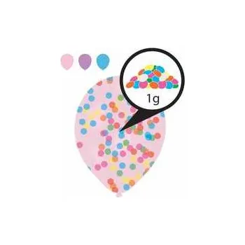 Balónek Nafukovací balónky s konfetami 6 ks,rychlé dodání