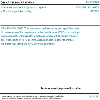 ČSN EN ISO 16972 - Ochranné prostředky dýchacích orgánů - Slovník a grafické značky - Tisk