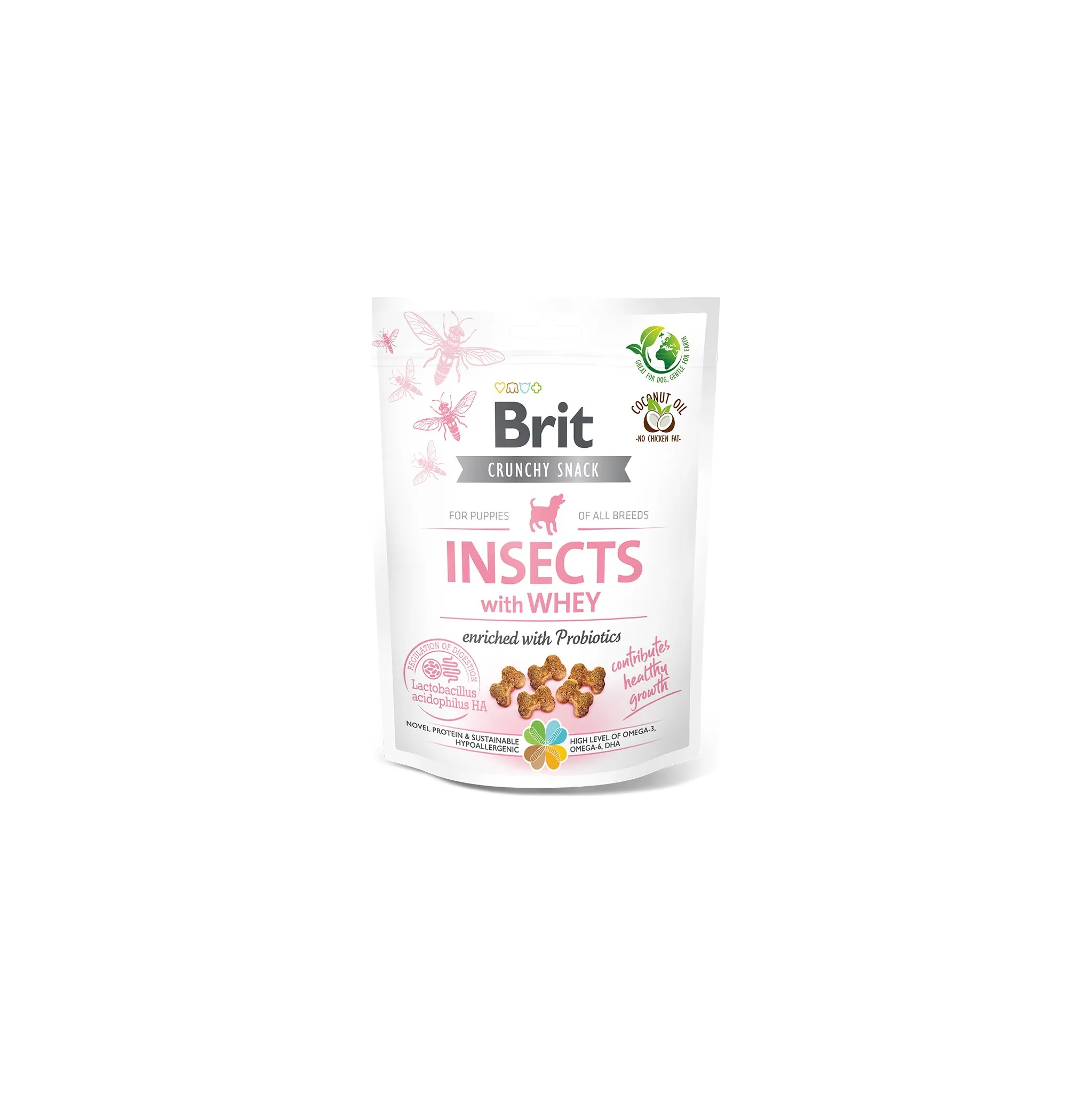 Fotografie 1 - Pamlsek pro psa Brit Care Dog Crunchy Cracker Puppy Insects with Whey 200 g