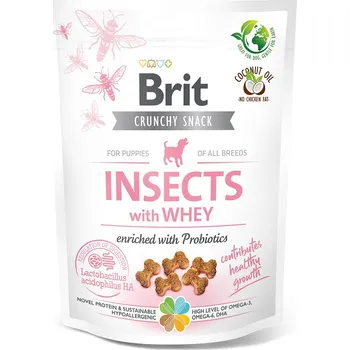 Pamlsek pro psa Brit Care Dog Crunchy Cracker Puppy Insects with Whey 200 g
