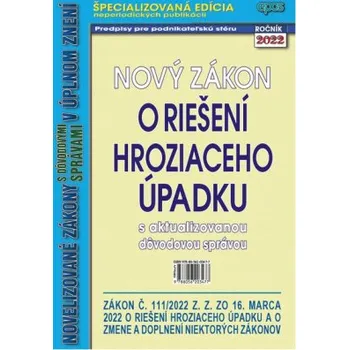 Nový zákon o riešení hroziaceho úpadku