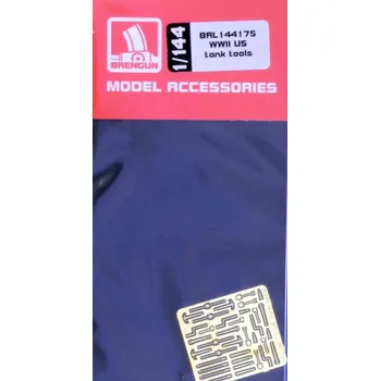 Plastikový model Brengun 1/144 US WWII tank tools (PE set)