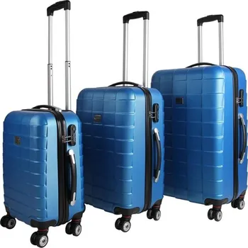 Cestovní kufr DBA 103291 set 3 kufrů z tvrdého plastu modrý 