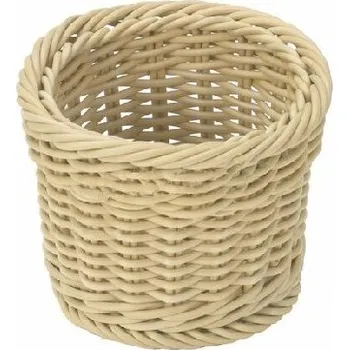 Jednorázové nádobí Košík na příbory kulatý nízký - světlý 401302324624