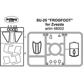 Plastikový model 1/48 Masks for SU-25 'Frogfoot' (ZVE)