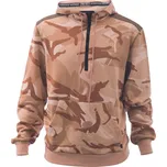 CRV CRAMBE / Maskáčová mikina / klokanka s kapucí - hnědá camouflage XXL