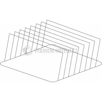 Držák plechů a podnosů nerez 300 x 465 x 210 mm (rozteč 48 mm) 8644130