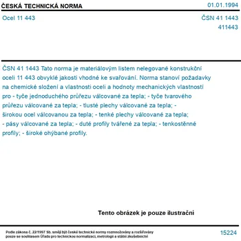 ČSN 41 1443 - Ocel 11 443 - Tisk