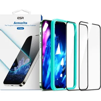 2ks v balení, set ochranných skel ESR Armorite 2-Pack iPhone 13 Pro Max / 14 Plus black