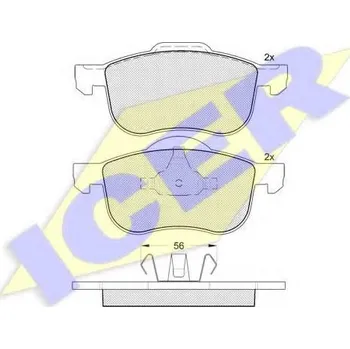 Brzdová destička ICER 181297