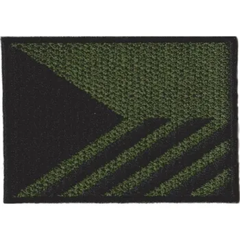 Nášivka VLAJKA ČR PRUHY šikmé velcro 7,5 x 5,5 cm ZELENÁ