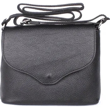 Kabelka Malá kožená černá crossbody kabelka Vera Pelle no. 61