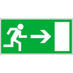 Tabulka – Úniková cesta doprava, 40 × 20 cm, hliník