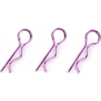 RC náhradní díl Revtec Sponka karosérie 1:8 malá zahnutá fialová (10) - expresní doprava