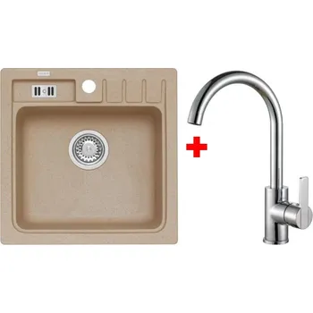 Granitový dřez Set Alveus NIAGARA 20 + TONIA chrom Barva: béžová, Označení: Beige + Dárek
