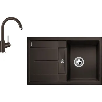 Granitový dřez Blanco set METRA 45 S + MIDA SILGRANIT-Look Barva: hnědá, Označení: Kávová