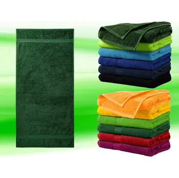 Ručník vyšívaný ručník se jménem lahvově zelený