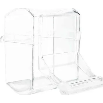 Pro ptáka Trixie Krmítko kryté, průhledné 70ml/7x7cm