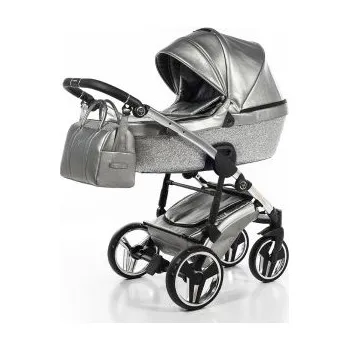 Kočárek Junama Termo Glitter kočárek kombinovaný Barva: 03 silver