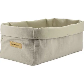 Úložný box Mušelínový obdélníkový košík, béžový