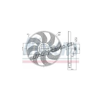 Chladič motoru Ventilátor chladiče NISSENS 85794