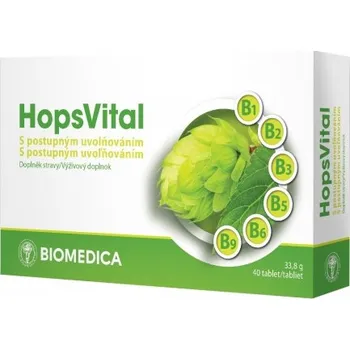 Přípravek na podporu paměti a spánku Biomedica HopsVital 40 tbl.