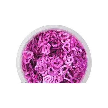 Zdobení nehtů srdíčka růžové 100 kusů