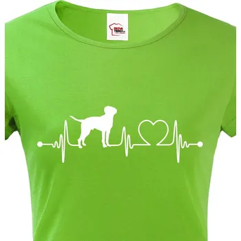 Dámské tričko Dámské tričko Cane corso tep, Barva Zelená, Velikost M, Canvas Dámské tričko s krátkým rukávem Bezvatriko.cz 1152
