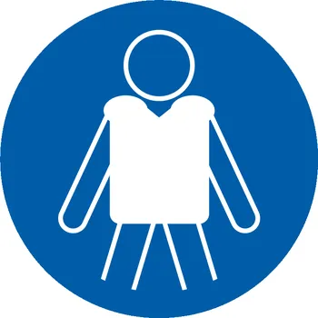 Značení Použijte záchrannou vestu ISO 7010 samolepící vinylová fólie 100 x 100 mm