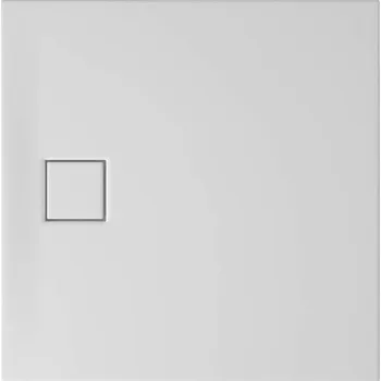 Sprchová vanička Cersanit Tako Slim, čtvercová sprchová vanička 90x90x4 cm + bílý sifon, bílá, S932-158