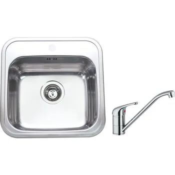 Nerezový dřez Set Sinks MANAUS 480 V matný 0,7 mm + baterie Baterie: EVERA + Dárek